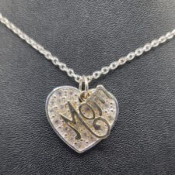 Mom Heart Bejeweled 18" Necklace - Picture 1 of 3